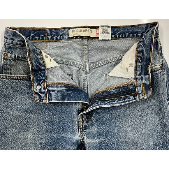 Levi's 505 Size 33x30 Men's Regular Fit Stone Washed Denim Jeans - Picture 4 of 10